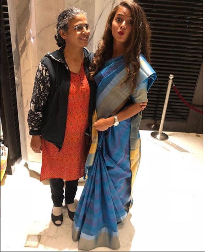 Although born in Ahmedabad, Gujarat, Ankita Raina and her parents moved to Pune, Maharashtra when she was 14. They believed the infrastructure for tennis was more advanced In pic: Ankita with her mother.