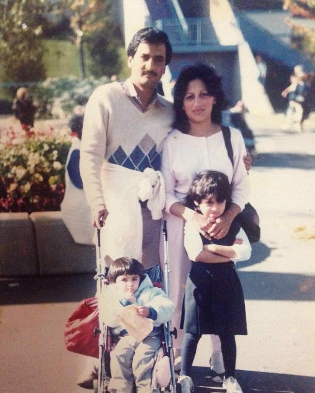 A picture from Neeru Bajwa's childhood days. That's Neeru's parents and her sibling Rubina Bajwa. We wish Neeru a very happy birthday!