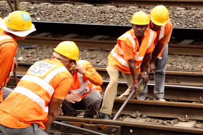 Railway Gangmen at work