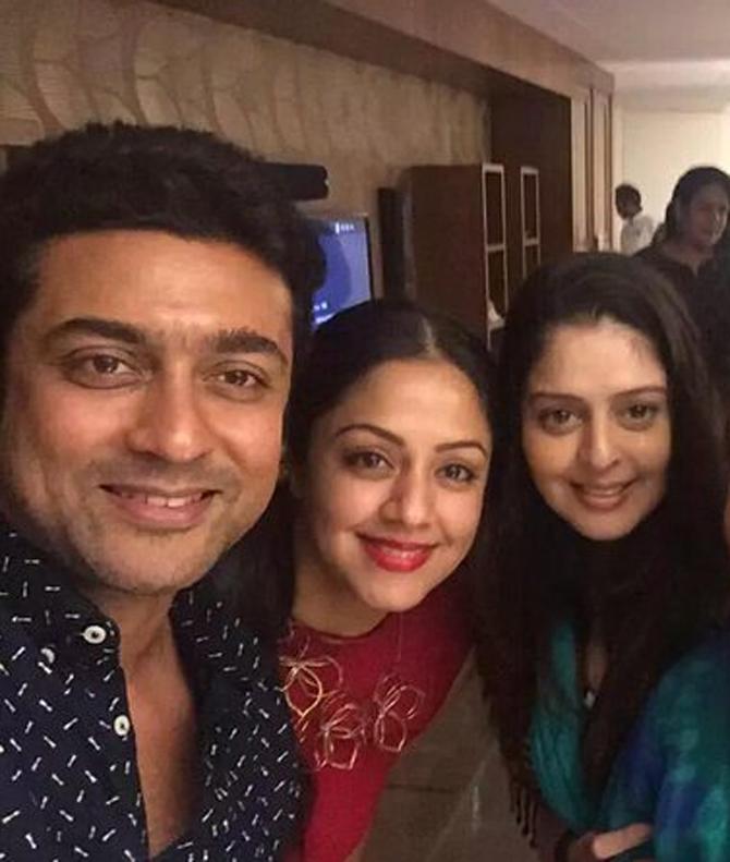 Nagma is South superstar Suriya's sister-in-law as the latter married Jyothika, who is the younger sibling of the veteran actress.