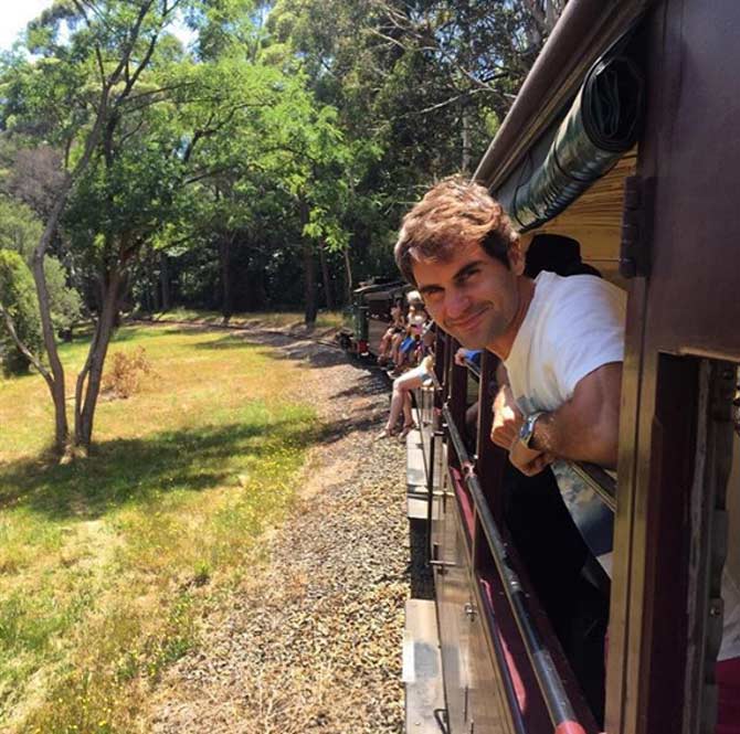 Roger Federer posted this fun picture, where he is seen enjoying the wind in his hair during a train ride. Roger Federer was appointed a Goodwill Ambassador by UNICEF in April 2006 and has appeared in UNICEF public messages to raise public awareness of AIDS.