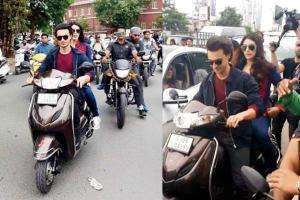 Aayush Sharma fined for riding a scooter without wearing a helmet