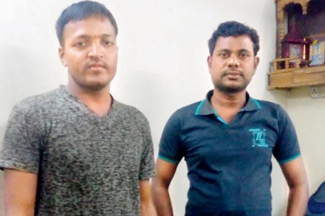 Selvaraj Shetty (right) was caught while he was about to leave from Dadar station. Zinat tracked the thief through the My Activity feature