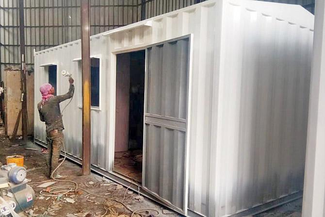 Authorities built a medical centre and school in pre-fabricated pods