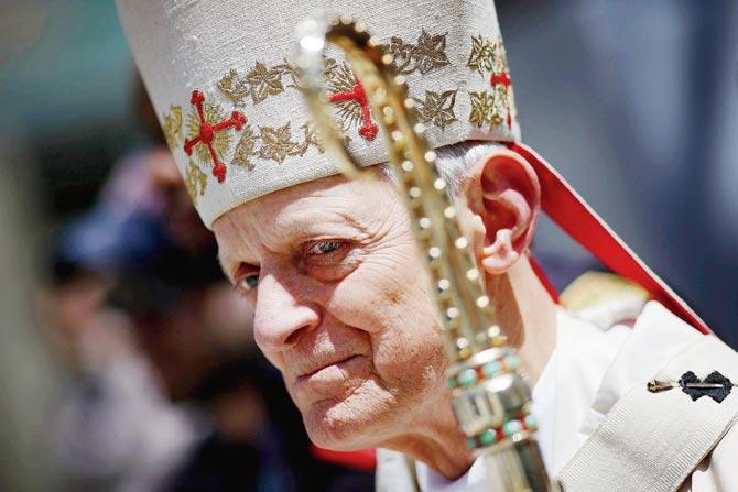 Archbishop of Washington Cardinal Donald Wuerl is accused of abuse cover-up. Pics/AFP