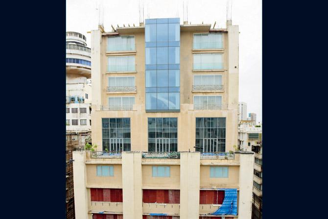 The Vasant Sagar building stands at a height of 42 metres. Pic/Bipin Kokate