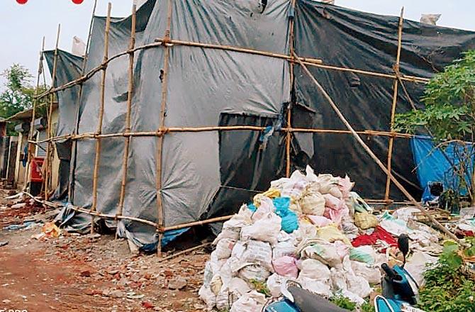 Mohammed Imran Shaikh shared pictures showing a chawl being demolished at ward number 33 in Malwani on August 2 after his complaint, and the same settlement being constructed in August 