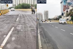Potholes on Goregaon flyover fixed, contractor told to redo surface