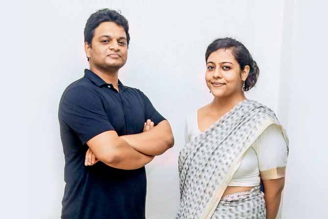 Rohith Jyotish and Praavita, two of the co-founders of Rethink Aadhar. Pic/Nishad Alam