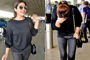 What made Raveena Tandon blush in front of the cameras?