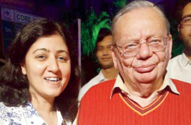 With Ruskin Bond at a literature event in Delhi
