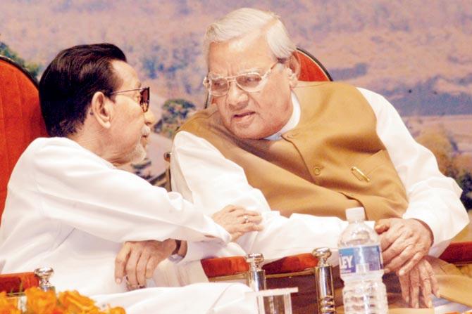 Atal Bihari Vajpayee shared a cordial relationship with Sena supremo Balasaheb Thackeray