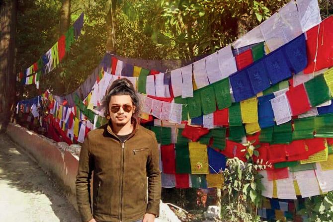 Yogesh Pradhan at Enchey Monastery in Gangtok