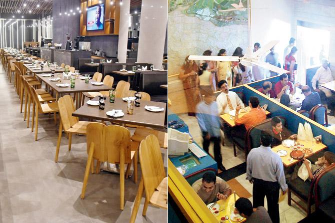 The restaurant today; (right) in its pre-2013 avatar
