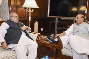 Jammu and Kashmir Governor meets Rajnath Singh, discusses panchayat polls
