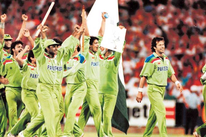 Imran Khan is one of Pakistan’s most successful sporting icons. He led a young, talented team to win the World Cup in 1992 (top). As he gears to take up what’s often described as ‘one of the toughest jobs in the world’, many feel his cricketing career will stand him in good stead.