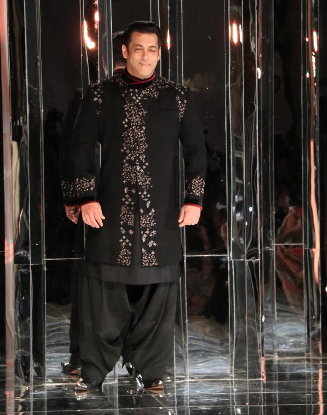 Salman Khan walks the ramp at Manish Malhotra show