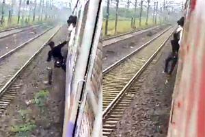 Watch Video: Youth performs death-defying stunt on Mumbai local train