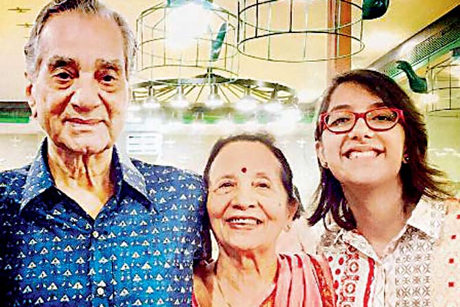 Zuni with her grandparents