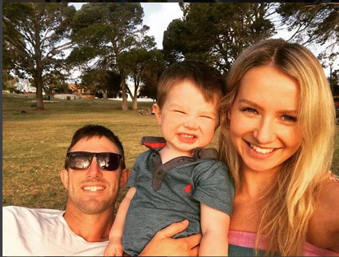 Shaun Marsh is married to Channel 7 journalist Rebecca O'Donovan, now Rebecca Marsh. They have one child. His brother-in-law is animator and Steam Train co-host Ross O'Donovan. He attended Wesley College in South Perth. In pic: Shaun Marsh posted this picture with his wife and kid and wrote, 'Happy place'