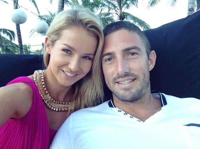 Another nice romantic picture of Shaun Marsh with his wife Rebecca from a holiday in the Maldives