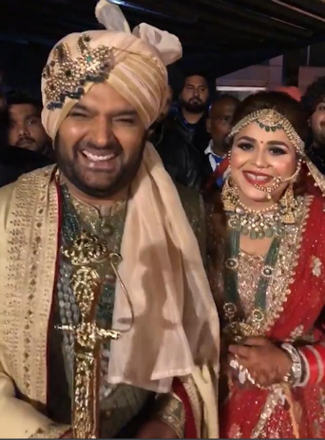 The venue had ample security considering Kapil Sharma is an established name in the industry and has a huge fan following. Invitations to the wedding itself had a barcode for entry.