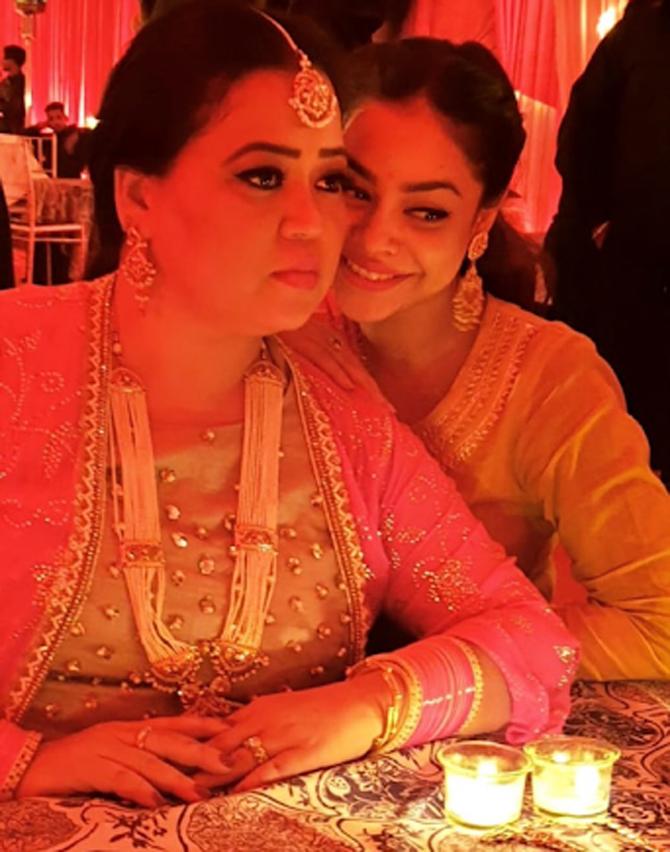 In picture: Bharti Singh and Sumona Chakraborty at Kapil Sharma and Ginni Chatrath's wedding.