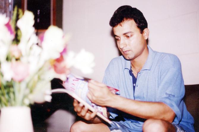 In pic: Nayan Mongia engrossed in reading