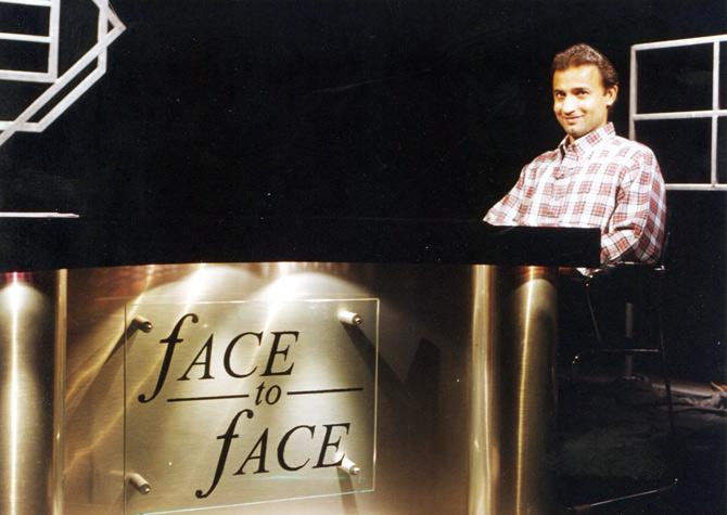 In pic: Nayan Mongia pictured while shooting for a TV talk show, 'Face to Face'.