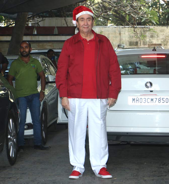 Randhir Kapoor was dressed up as Santa for his grandchildren for the annual Kapoor's Christmas brunch.