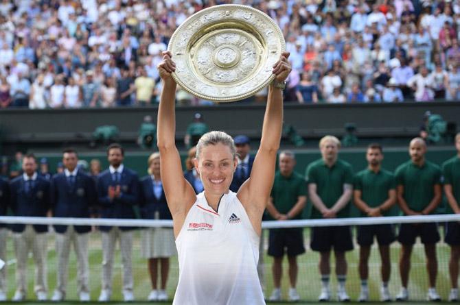Angelique Kerber Stuns Serena Williams For First Wimbledon Title: Angelique Kerber became the first German woman to win Wimbledon for 22 years as the 11th seed shattered Serena Williams' bid for Grand Slam history with a shock 6-3, 6-3 victory in final. Kerber avenged her defeat against Williams in the 2016 Wimbledon title match, overwhelming the seven-time champion with a stunning 65-minute upset on Centre Court. 'I knew I had to play my best tennis against a champion like Serena,' Kerber said.