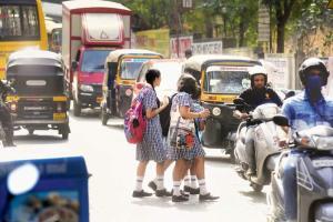 Mumbai: Narrow, bumpy road, parking of bikes a problem for Powai school