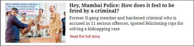 Hey, Mumbai Police: How Does It Feel To Be Feted By A Criminal?