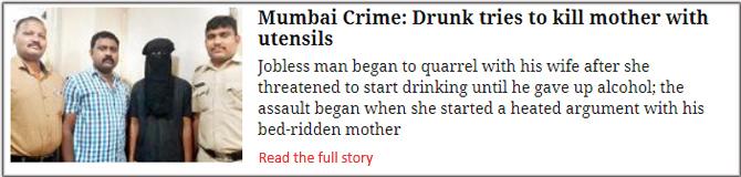 Mumbai Crime: Drunk Tries To Kill Mother With Utensils