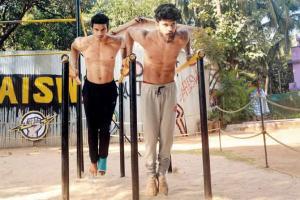 Flipping on the bars at India's first calisthenics park