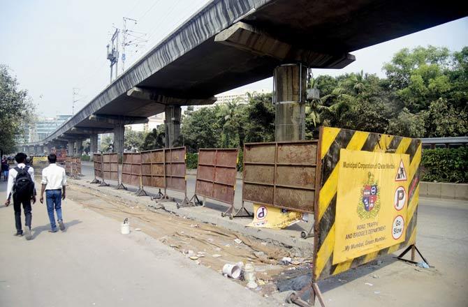 Since the MMRDA remained silent about the road repairs, the BMC had to begin the work with its own funds