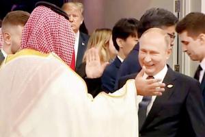 Internet goes wild over Vladimir Putin-MBS high-five
