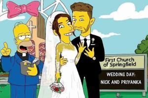 Priyanka, Nick's wedding gets 'The Simpsons' treatment. See pics