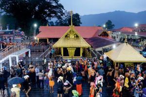 Tension at Sabarimala before arrival of a women's group