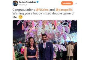 Tendulkar posts wrong player's photo while congratulating Saina-Kashyap