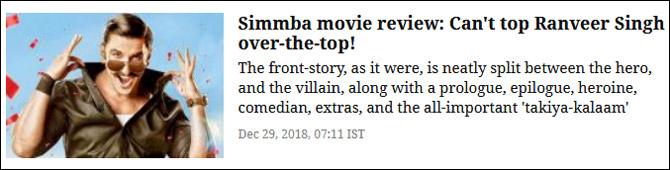 Simmba movie review: Can