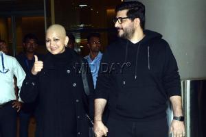Sonali Bendre returns to India, Goldie says she is recovering very well