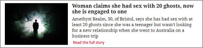 Woman Claims She Had Sex With 20 Ghosts, Now She Is Engaged To One