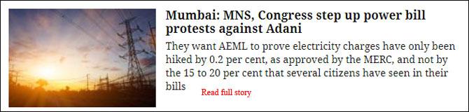 Mumbai: MNS, Congress Step Up Power Bill Protests Against Adani