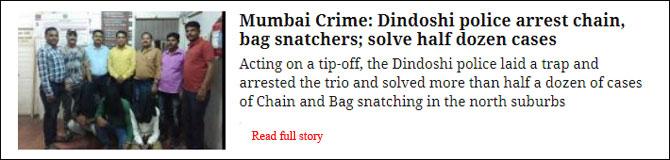 Mumbai Crime: Dindoshi Police Arrest Chain, Bag Snatchers; Solve Half Dozen Cases
