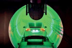Elon Musk unveils underground transport tunnel