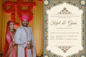 Kapil Sharma and Ginni Chatrath's Mumbai reception invite is out!