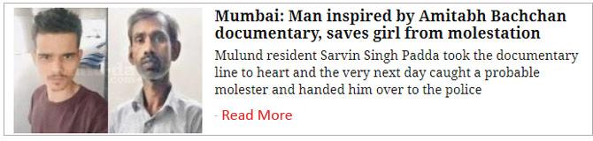 Mumbai: Man Inspired By Amitabh Bachchan Documentary, Saves Girl From Molestation