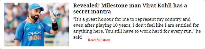Revealed! Milestone Man Virat Kohli Has A Secret Mantra