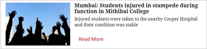 Mumbai: Students injured in stampede during function in Mithibai College